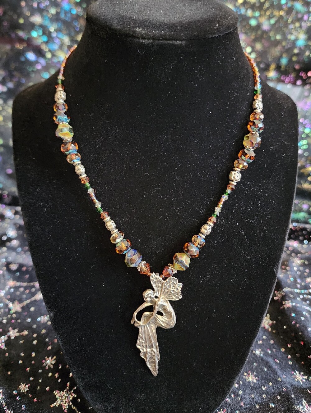 Floral fairy necklace (16 in)